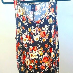 Long floral tank